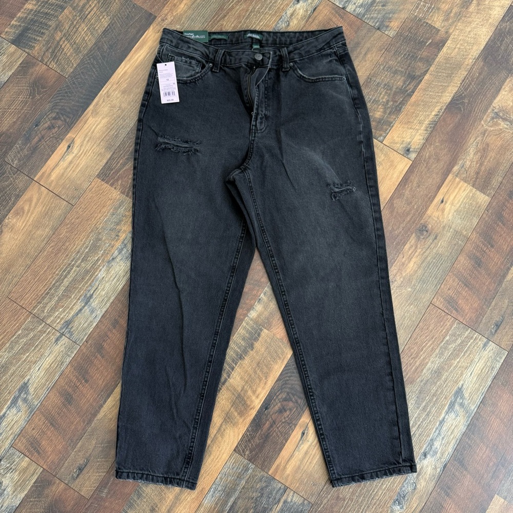 Wild Fable Super-Rise Tapered Jeans Black Wash Size 12